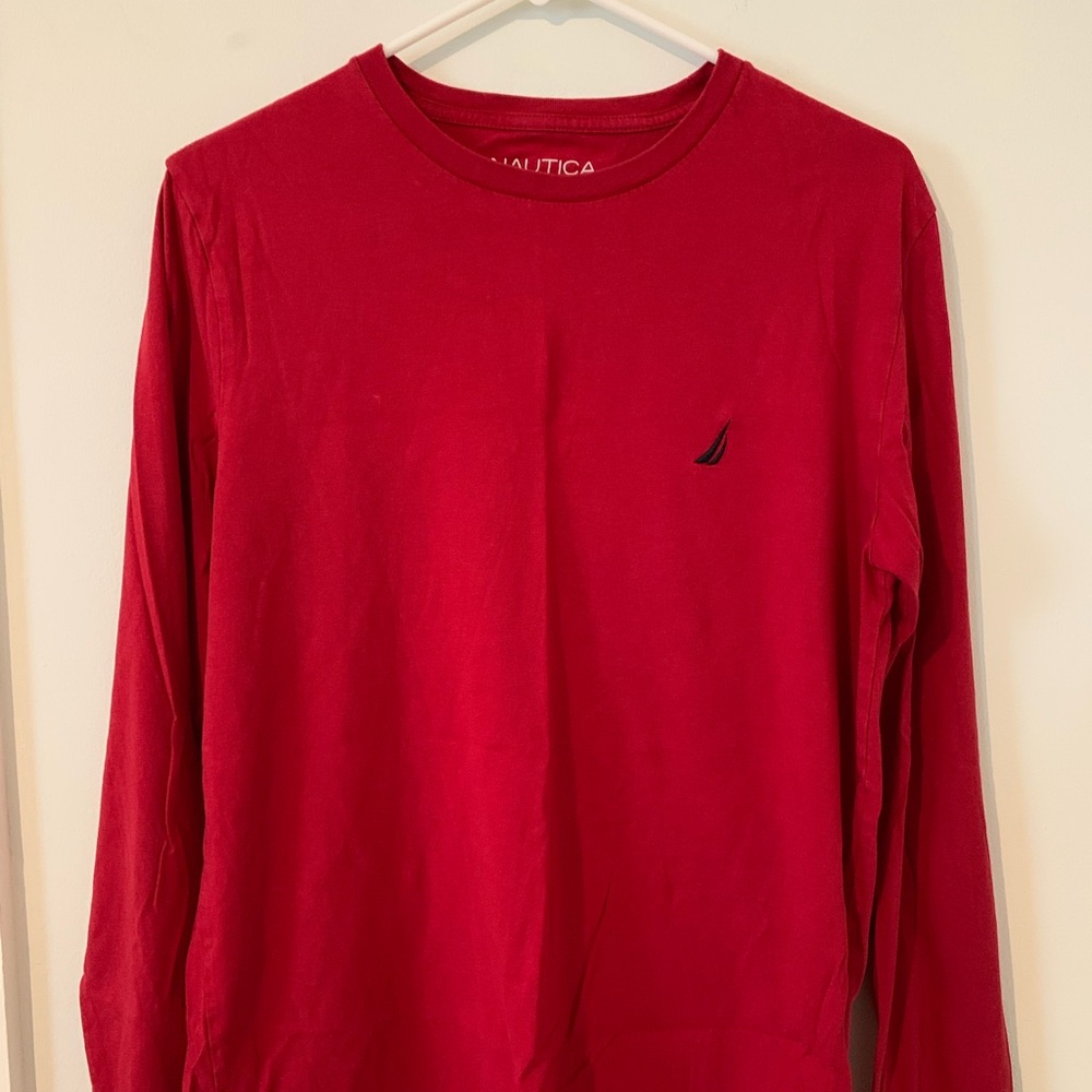 Red Nautica Longsleeve Tshirt